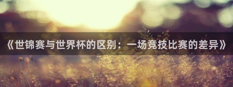 世界杯足球比赛：《世锦赛与世界杯的区别：一场竞技比赛的差异》