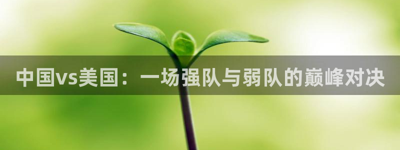 世界杯赛程表：中国vs美国：一场强队与弱队的巅峰对决